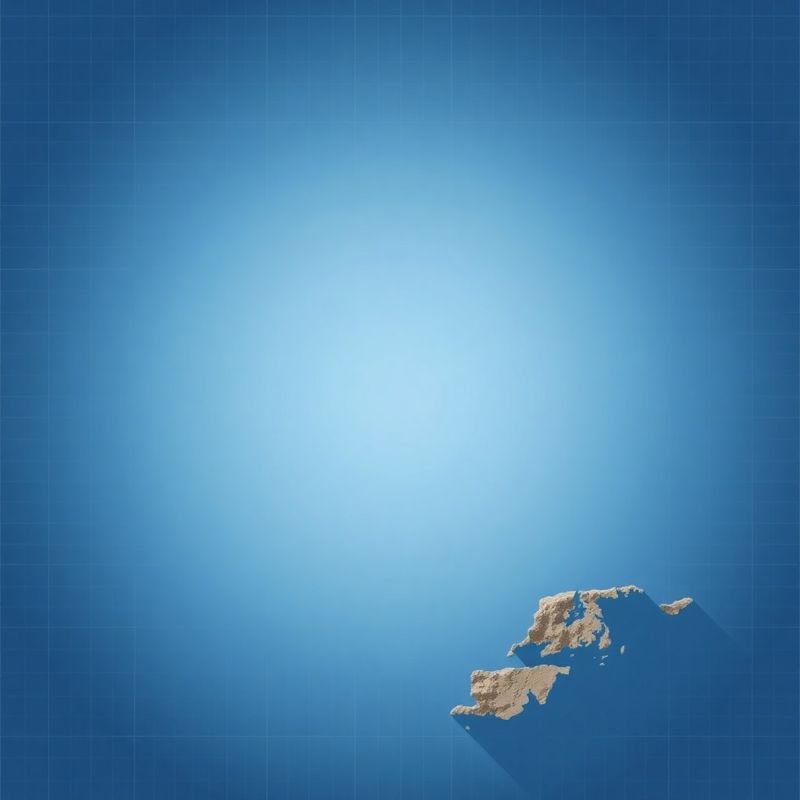 Minimalistička pozadina s indigo mrežom i siluetom jadranske obale